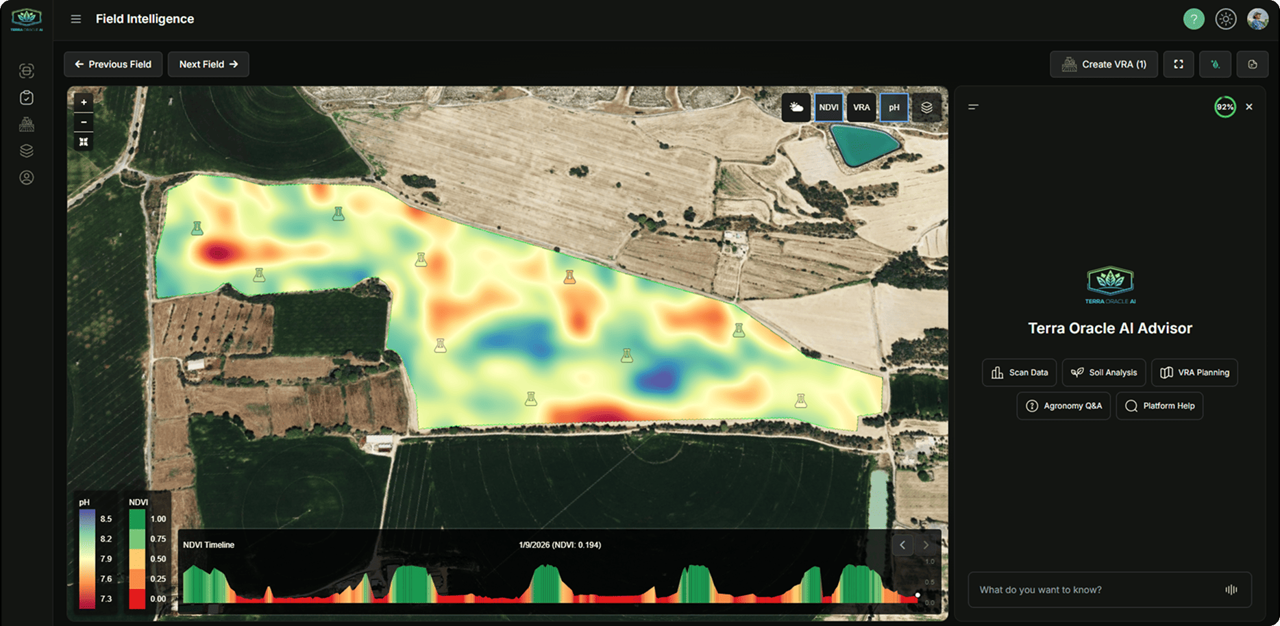 Terra Oracle AI Field Intelligence platform interface