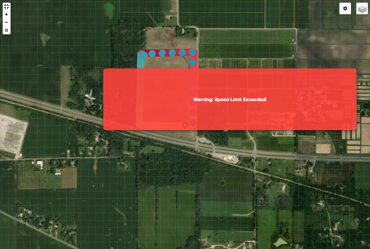 Speed warning during scanning